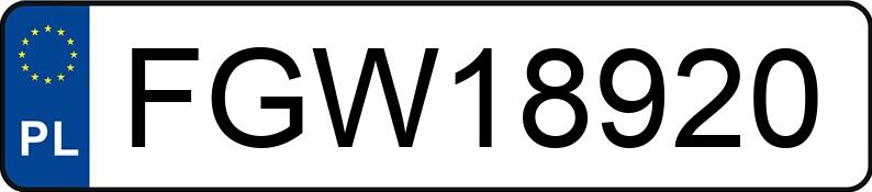 Numer rejestracyjny FGW 18920 posiada SKODA KAROQ - FGW18920 Numer rejestracyjny FGW 18920 posiada SKODA KAROQ - FGW18920
