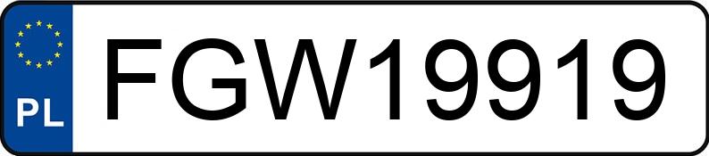 Numer rejestracyjny FGW 19919 posiada MERCEDES-BENZ G 63 AMG MR`18 E6d W463 G 63 AMG MR`18 E6d W463 - FGW19919