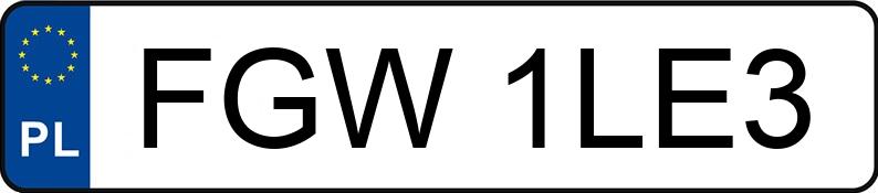 Numer rejestracyjny FGW 1LE3 posiada VOLVO FH - FGW1LE3