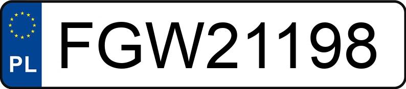 Numer rejestracyjny FGW 21198 posiada MERCEDES-BENZ S 350 - FGW21198