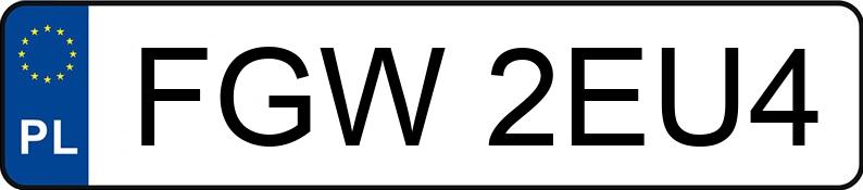 Numer rejestracyjny FGW 2EU4 posiada BMW 320I - FGW2EU4