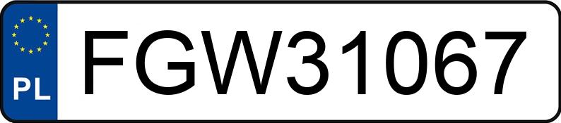 Numer rejestracyjny FGW 31067 posiada AUDI A4 - FGW31067