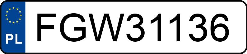 Numer rejestracyjny FGW 31136 posiada CITROEN XSARA PICASSO - FGW31136