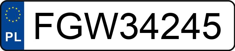 Numer rejestracyjny FGW 34245 posiada SEAT LEON SPORTSTOURER - FGW34245