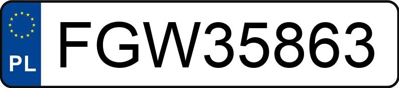 Numer rejestracyjny FGW 35863 posiada PORSCHE 944 2.5 - FGW35863