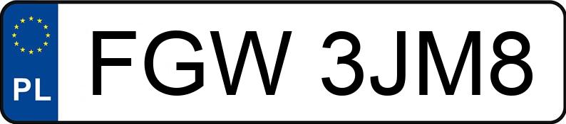 Numer rejestracyjny FGW 3JM8 posiada RENAULT MASTER - FGW3JM8