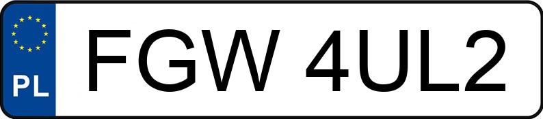 Numer rejestracyjny FGW 4UL2 posiada OPEL VECTRA STATION WAGON - FGW4UL2