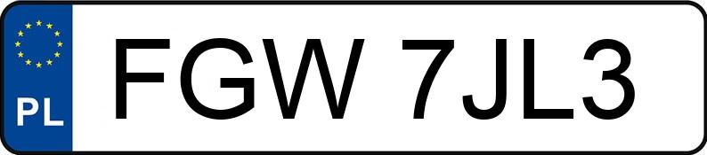 Numer rejestracyjny FGW 7JL3 posiada AUDI A4 - FGW7JL3