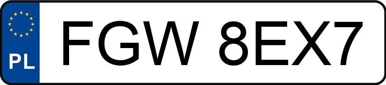 Numer rejestracyjny FGW 8EX7 posiada VOLVO FH - FGW8EX7