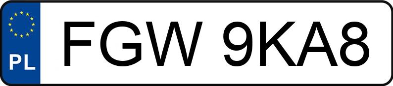 Numer rejestracyjny FGW 9KA8 posiada BMW 545 - FGW9KA8