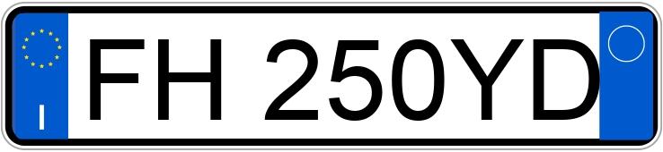 Numer rejestracyjny FH250YD posiada FIAT Tipo