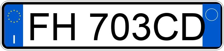 Numer rejestracyjny FH703CD posiada FIAT Panda 3a serie