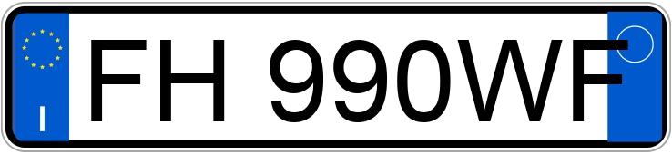 Numer rejestracyjny FH990WF posiada FIAT Punto 4a serie Numer rejestracyjny FH990WF posiada FIAT Punto 4a serie