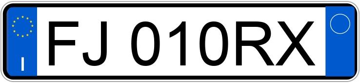 Numer rejestracyjny FJ010RX posiada TOYOTA Aygo 2a serie