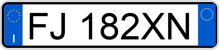 Numer rejestracyjny FJ182XN posiada TOYOTA Prius 3a serie