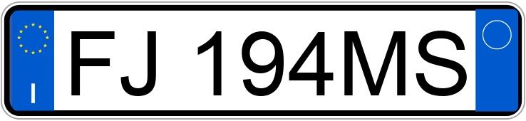 Die Registrierungsnummer FJ194MS hat AUDI A3 SPORTBACK