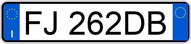 Numer rejestracyjny FJ262DB posiada FIAT Panda 3a serie