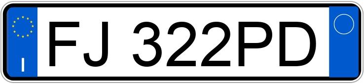 Il numero di registrazione FJ322PD ha AUDI S4 AVANT