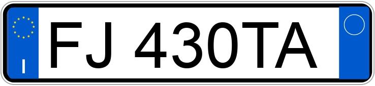 Numer rejestracyjny FJ430TA posiada FIAT Panda 3a serie Numer rejestracyjny FJ430TA posiada FIAT Panda 3a serie