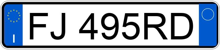 Numer rejestracyjny FJ495RD posiada FIAT Tipo
