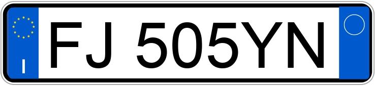 Numer rejestracyjny FJ505YN posiada FIAT Panda 3a serie