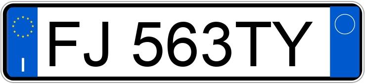 Numer rejestracyjny FJ563TY posiada FIAT 500
