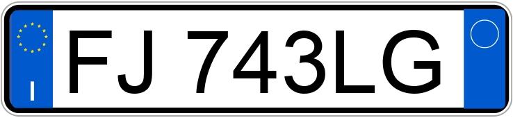 Numer rejestracyjny FJ743LG posiada ABARTH 595