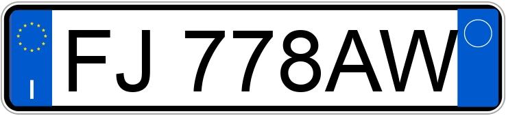 Numer rejestracyjny FJ778AW posiada ALFA ROMEO Giulietta