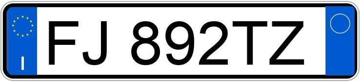 Numer rejestracyjny FJ892TZ posiada PEUGEOT 208 1o serie