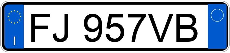 Numer rejestracyjny FJ957VB posiada PORSCHE 911 TARGA 4S