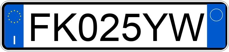 Numer rejestracyjny FK025YW posiada BMW Serie 1