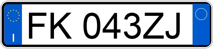 Numer rejestracyjny FK043ZJ posiada FIAT Punto 4a serie Numer rejestracyjny FK043ZJ posiada FIAT Punto 4a serie