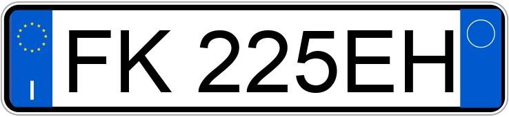 Numer rejestracyjny FK225EH posiada FIAT Panda 3a serie