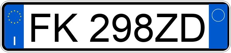 Numer rejestracyjny FK298ZD posiada ABARTH 595