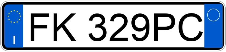 Numer rejestracyjny FK329PC posiada CITROEN C3 3a serie