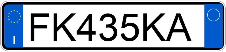 Numer rejestracyjny FK435KA posiada FIAT Tipo
