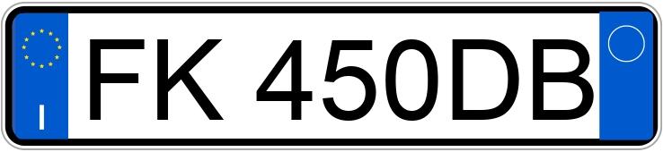 Numer rejestracyjny FK450DB posiada BMW Serie 1