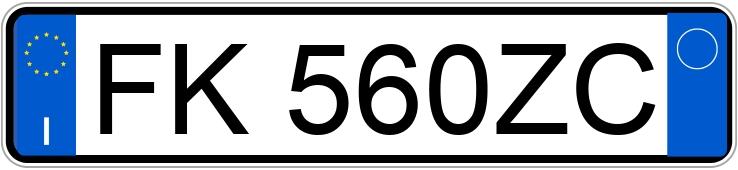 Numer rejestracyjny FK560ZC posiada FORD B-Max