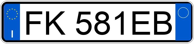 Numer rejestracyjny FK581EB posiada BMW Serie 5