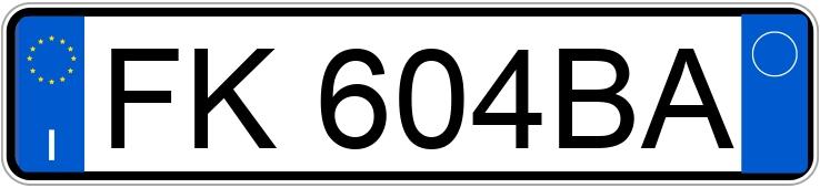 Numer rejestracyjny FK604BA posiada MERCEDES Classe A