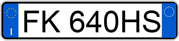 Numer rejestracyjny FK640HS posiada BMW Serie 1