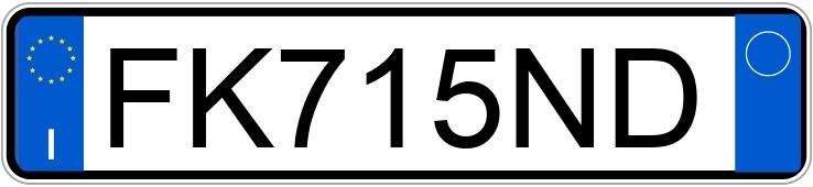 Numer rejestracyjny FK715ND posiada RENAULT Talisman