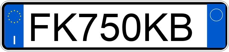 Numer rejestracyjny FK750KB posiada BMW X1