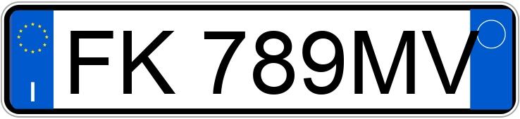 Numer rejestracyjny FK789MV posiada FIAT 500X