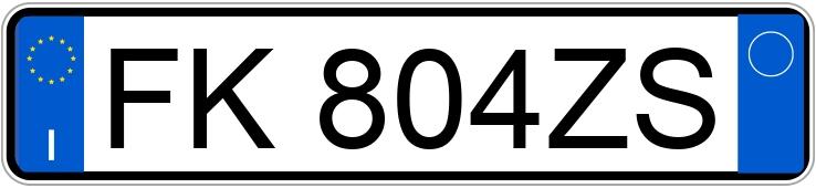 Numer rejestracyjny FK804ZS posiada Volkswagen Serie 6