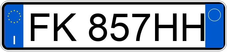 Numer rejestracyjny FK857HH posiada  