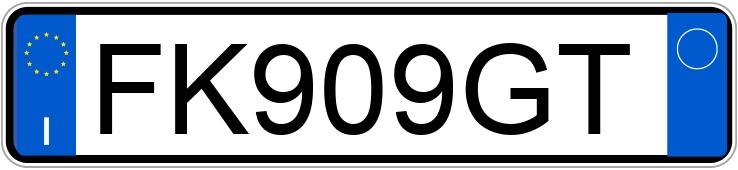 Numer rejestracyjny FK909GT posiada FIAT 500