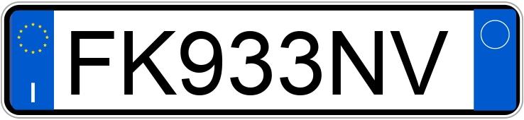 Numer rejestracyjny FK933NV posiada VOLKSWAGEN Maggiolino