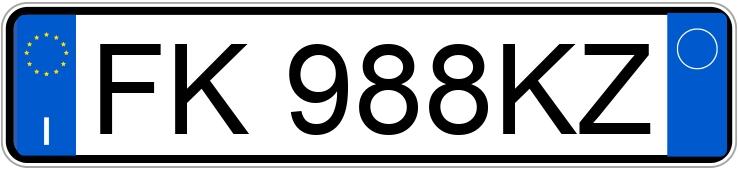 Numer rejestracyjny FK988KZ posiada BMW X4