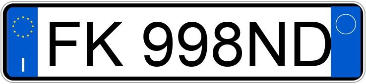 Numer rejestracyjny FK998ND posiada BMW Serie 2 G.T.